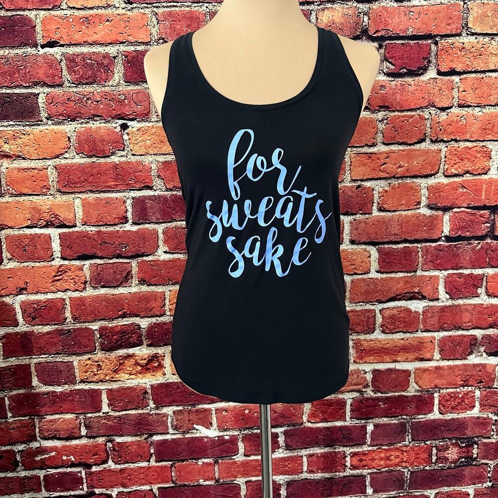 LULULEMON SPECIAL EDITION BLACK "FOR SWEATS SAKE" RACERBACK TANK